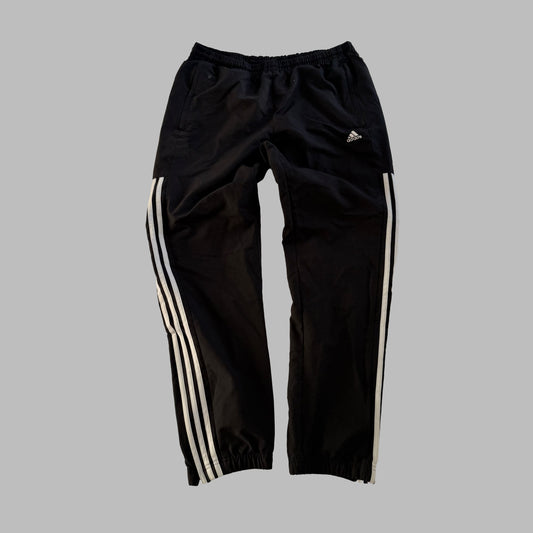 Y2K Adidas Three Stripe Baggy Track Pants - S