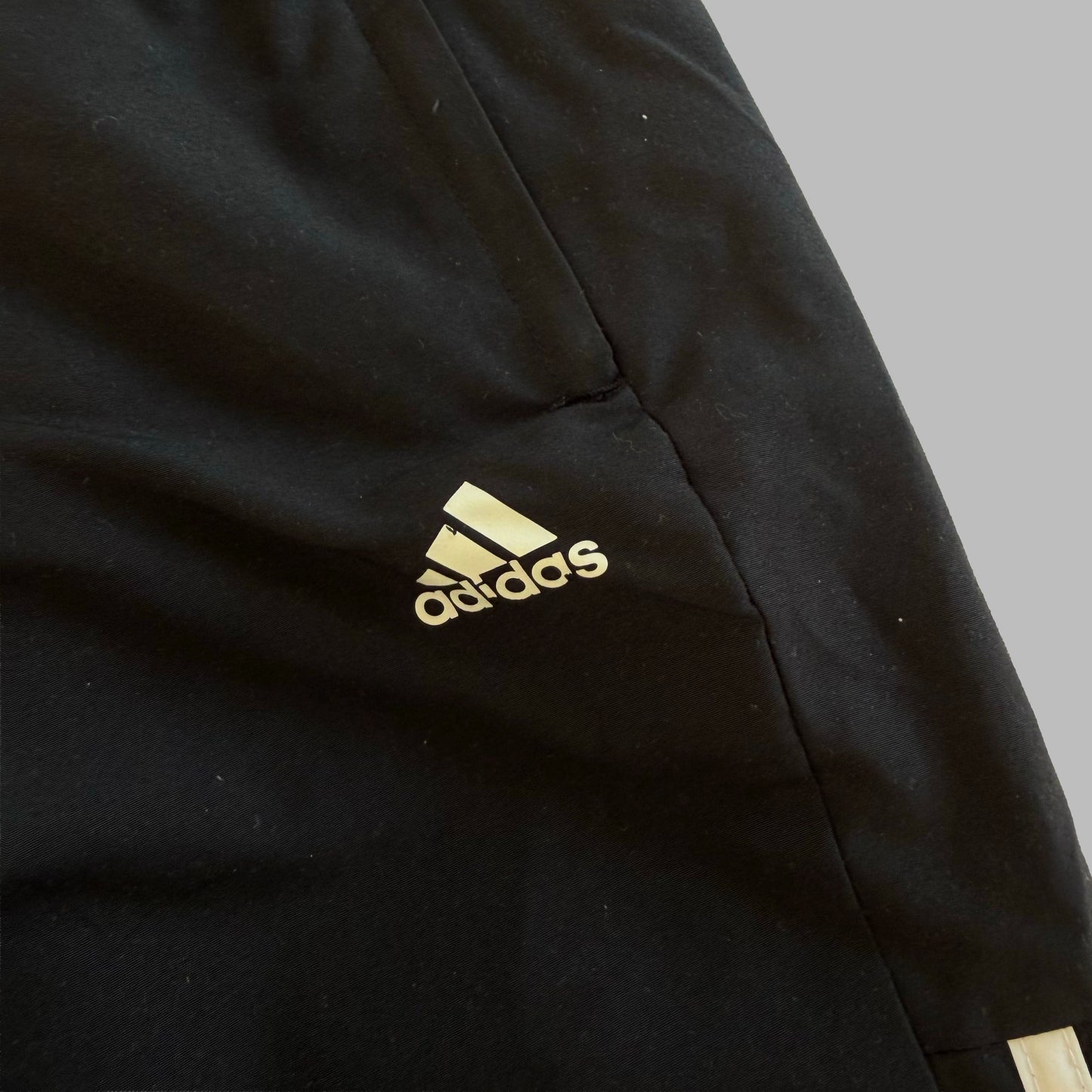 Y2K Adidas Three Stripe Wide Leg Track Pants - M