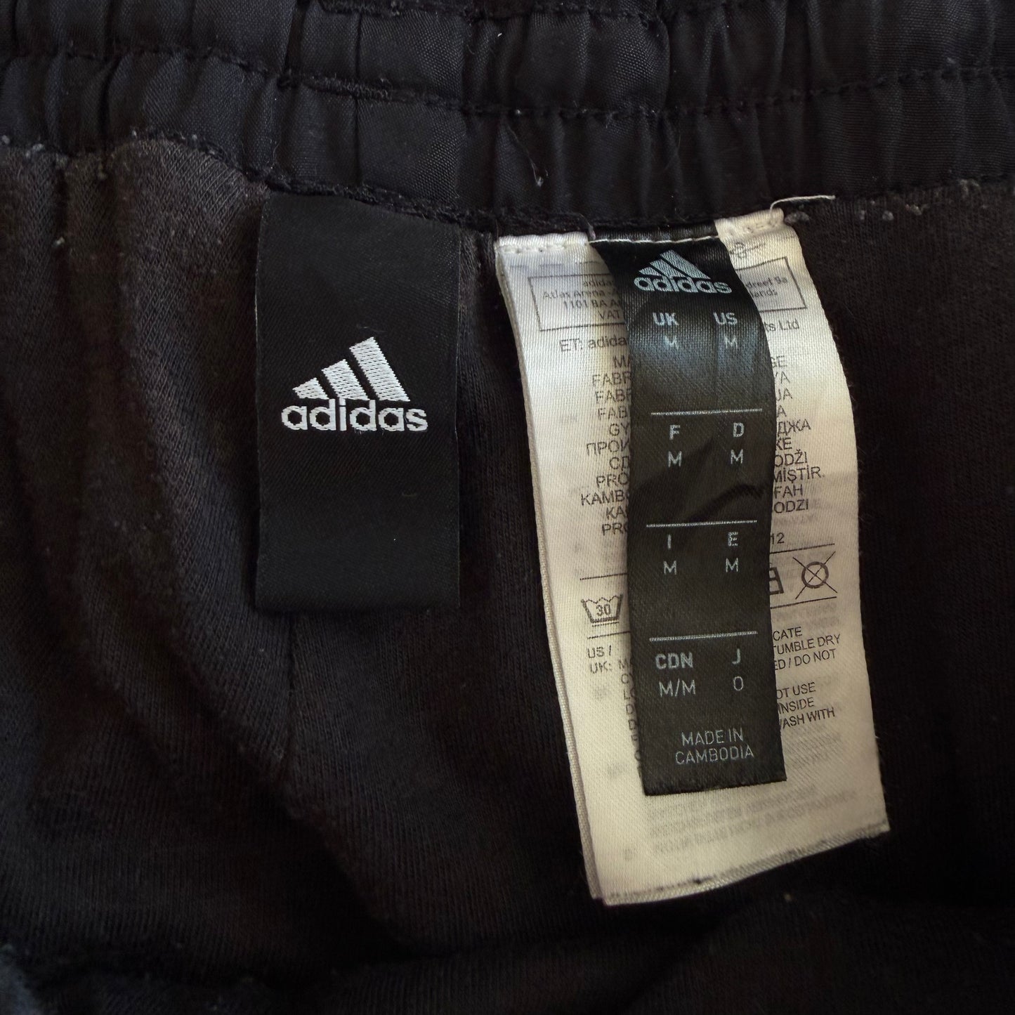 Y2K Adidas Three Stripe Baggy Track Pants - S