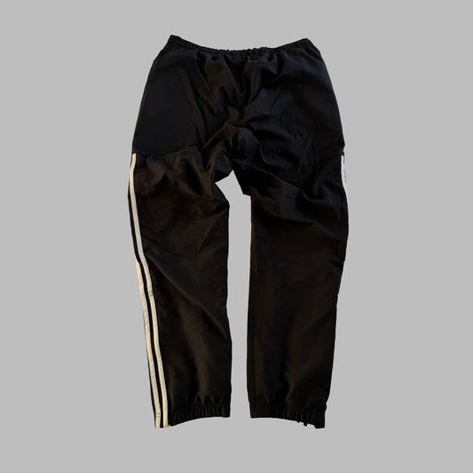 Y2K Adidas Three Stripe Wide Leg Track Pants - M