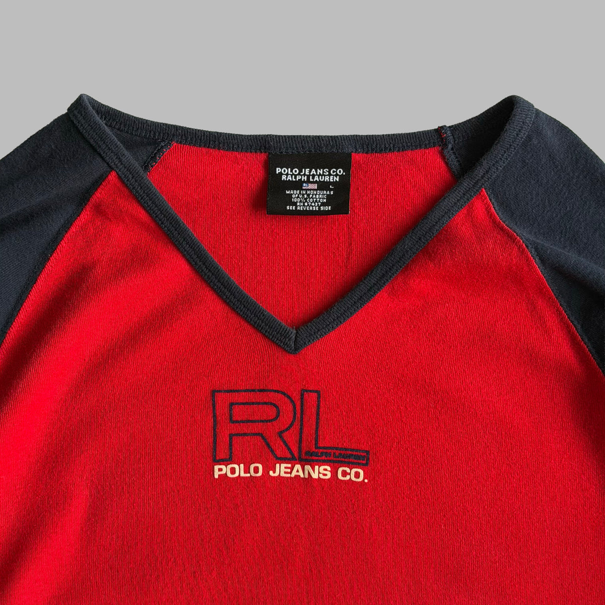 Y2K Ralph Lauren Polo Jeans Co Raglan Long Sleeve - L