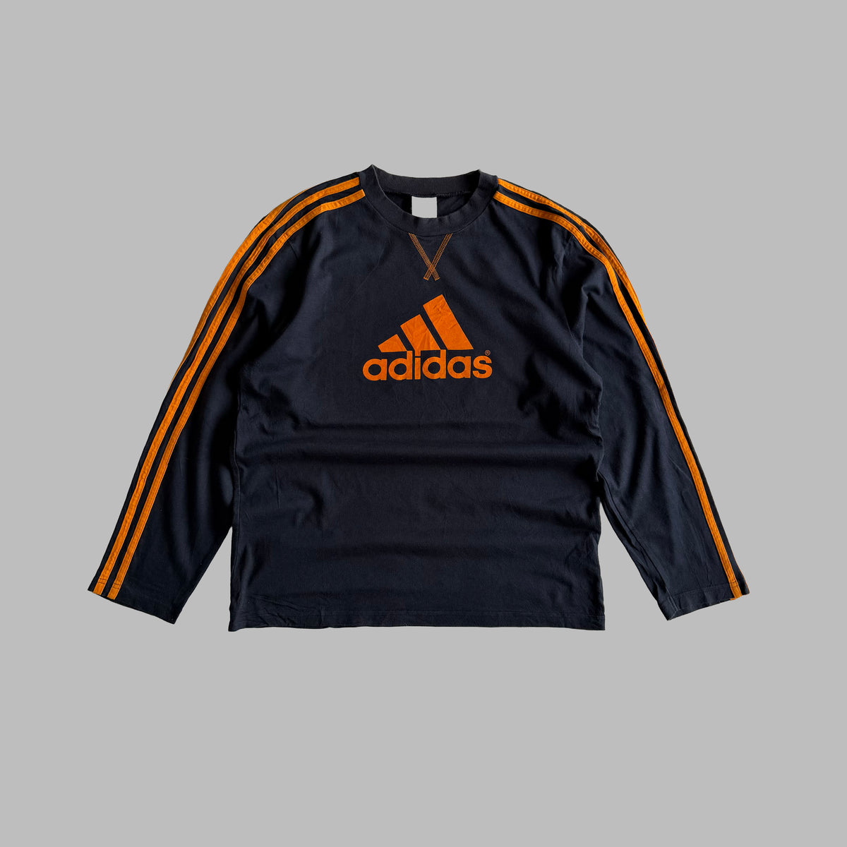 Y2K Adidas Spell Out Long Sleeve - M