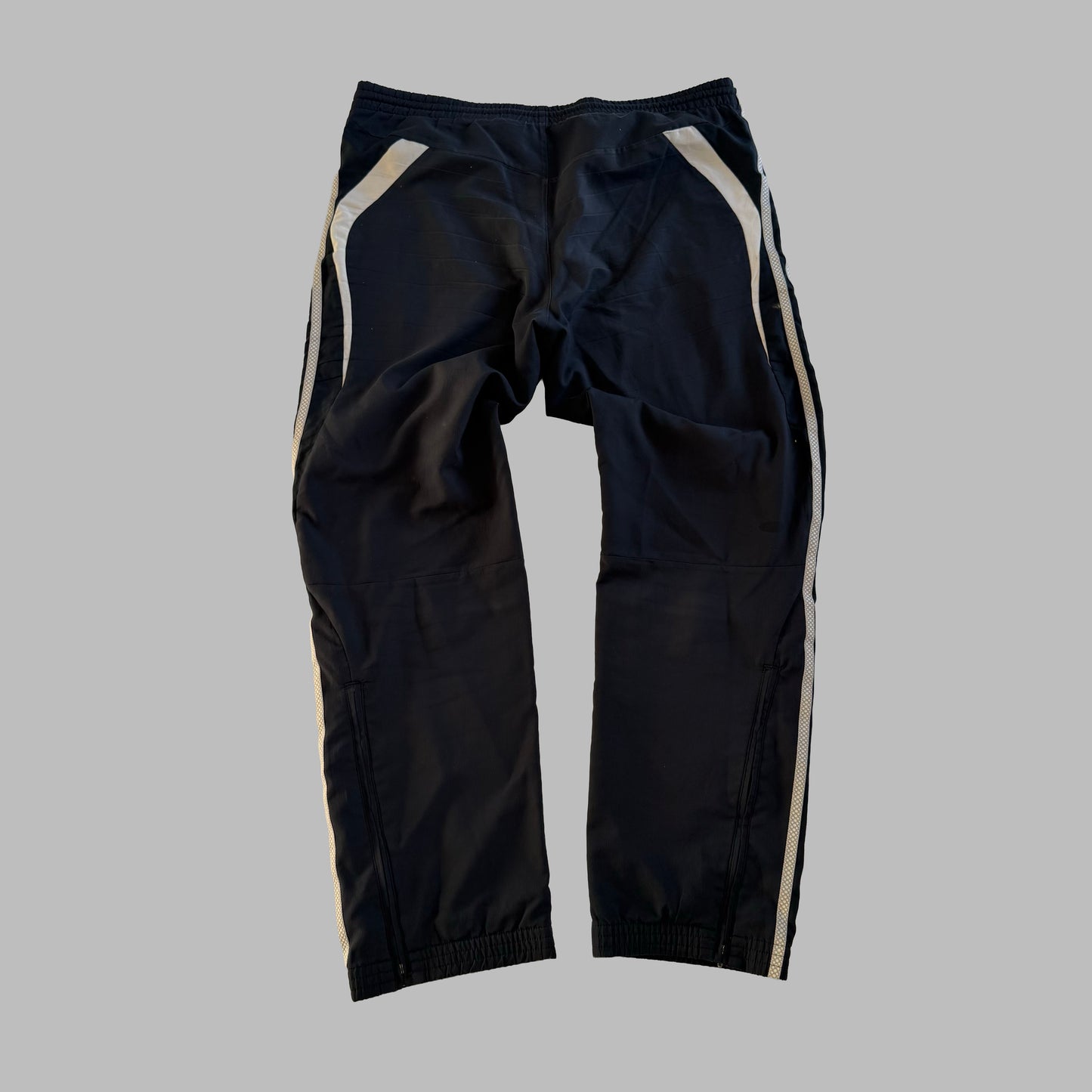 Y2K Adidas Three Stripe Straight Leg Track Pants - XL