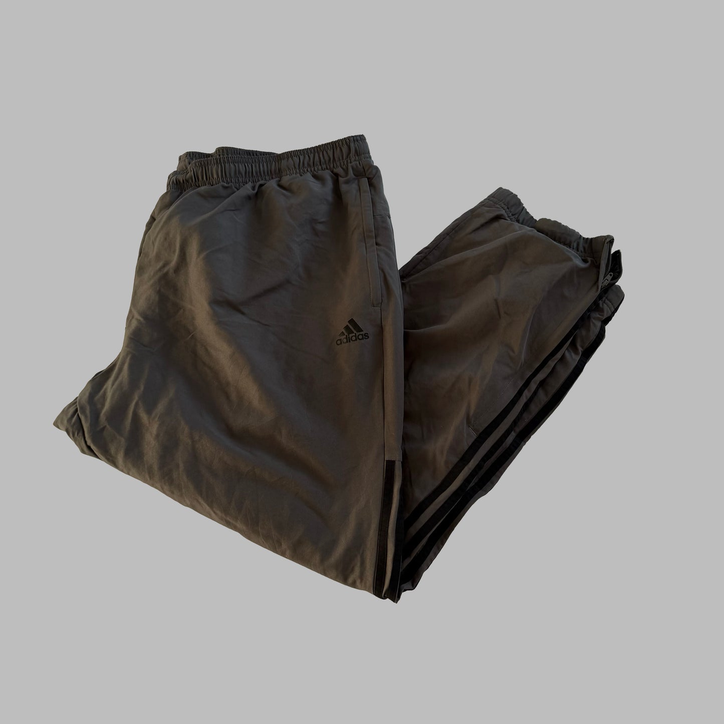 Y2K Adidas Three Stripe Baggy Track Pants - XXL