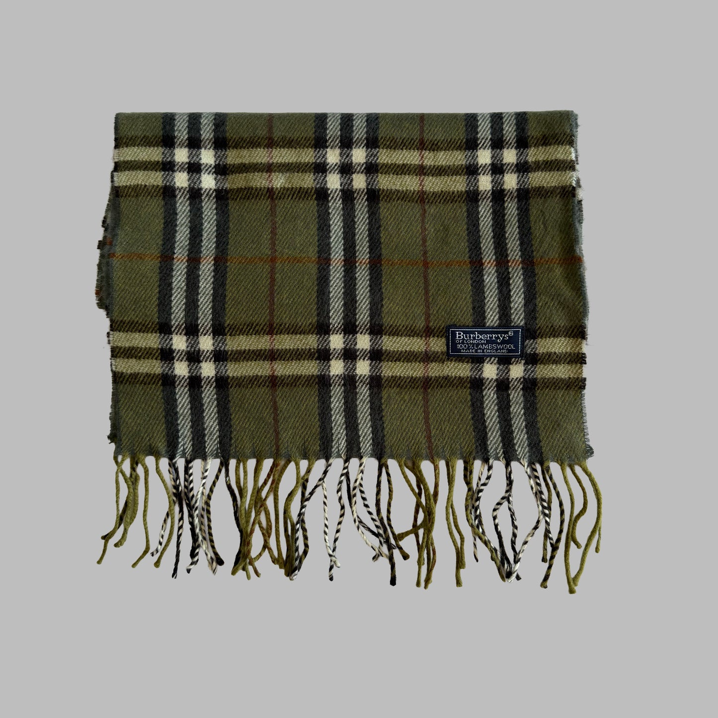 90s Burberry Lambswool Check Scarf