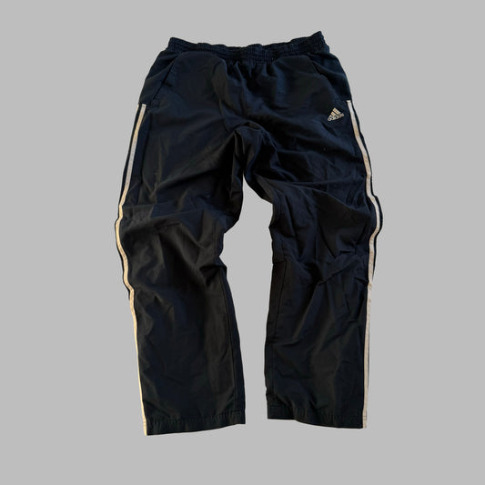 Y2K Adidas Three Stripe Baggy Track Pants - L