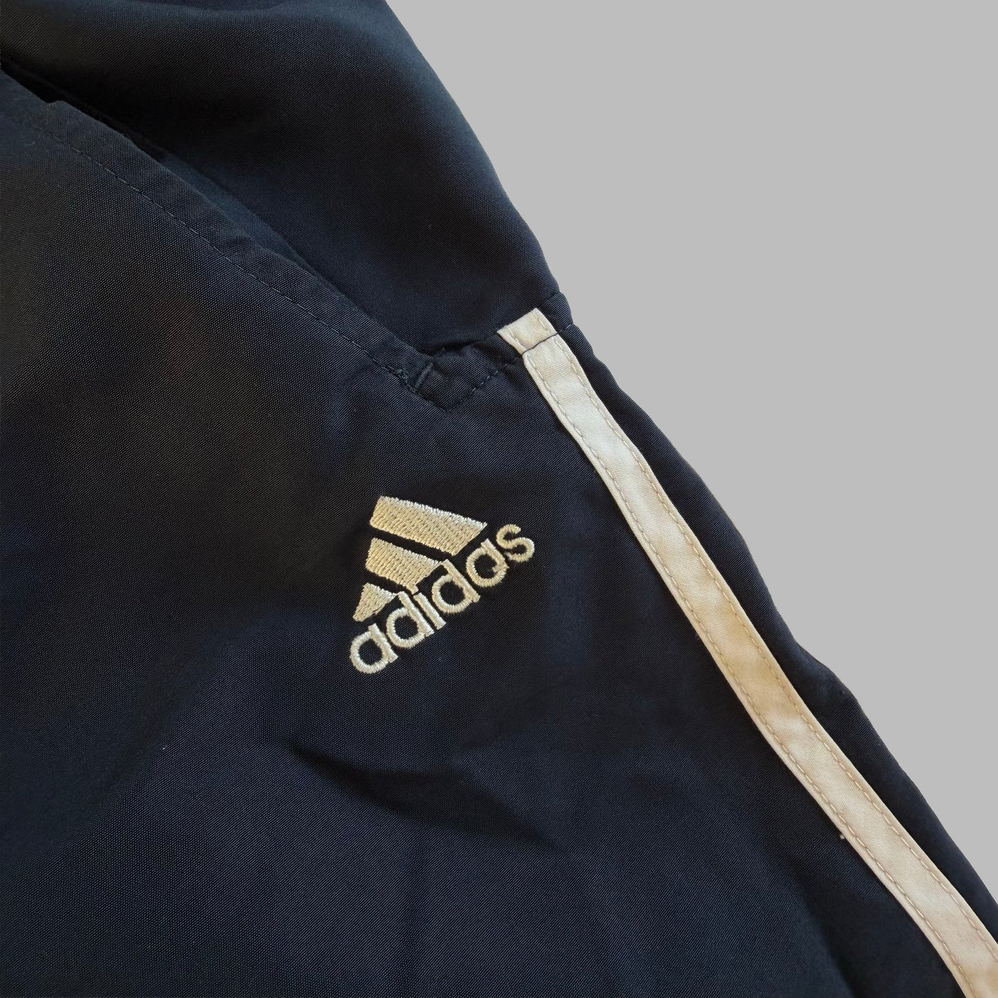 Y2K Adidas Three Stripe Baggy Track Pants - L