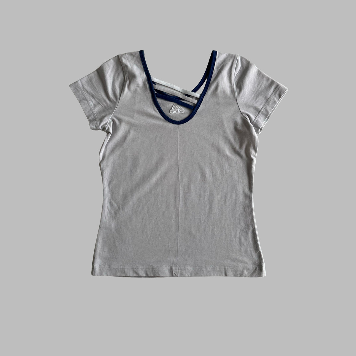 Y2K Adidas Scoop Neck Activewear Top - M