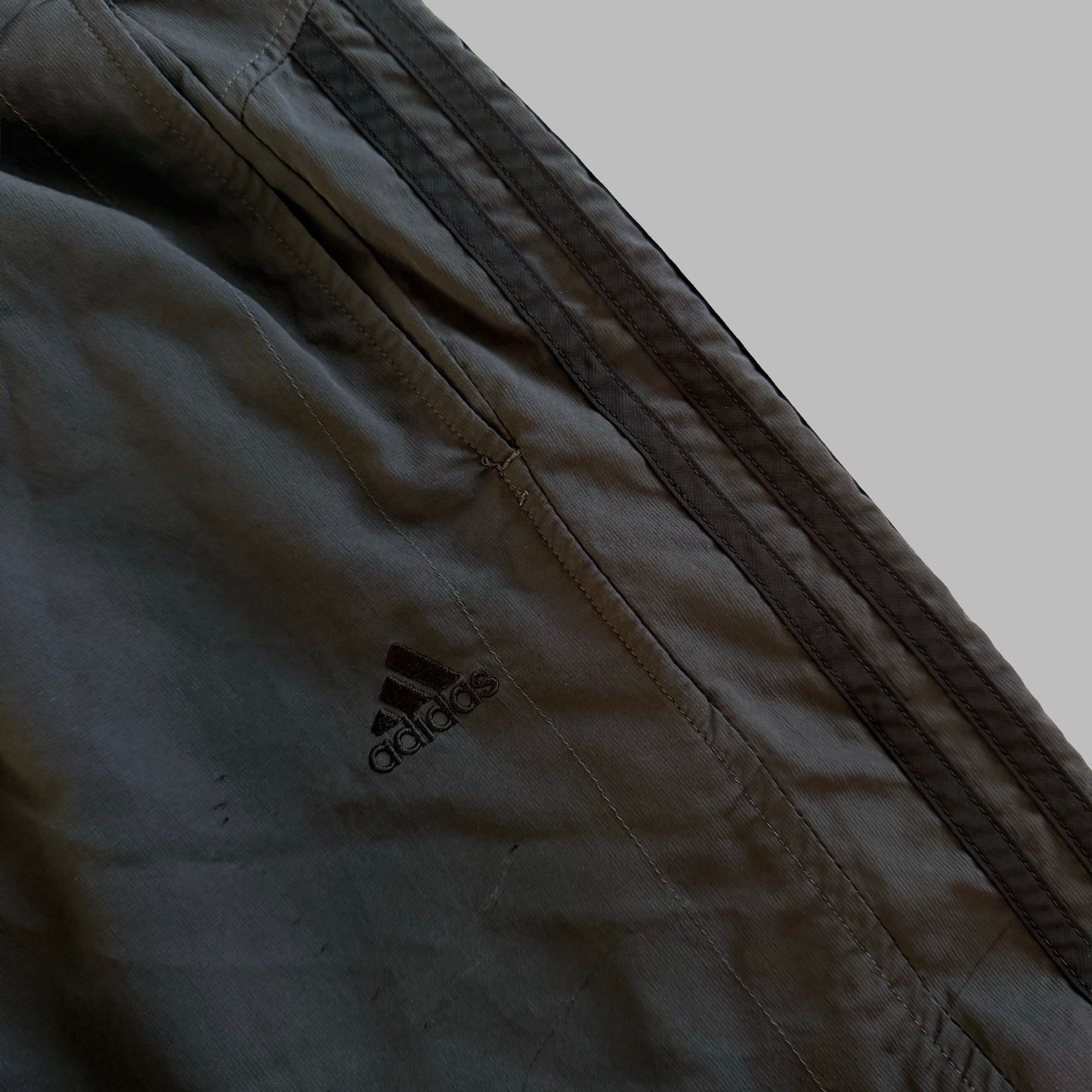 Y2K Adidas Three Stripe Wider Leg Track Pants - M