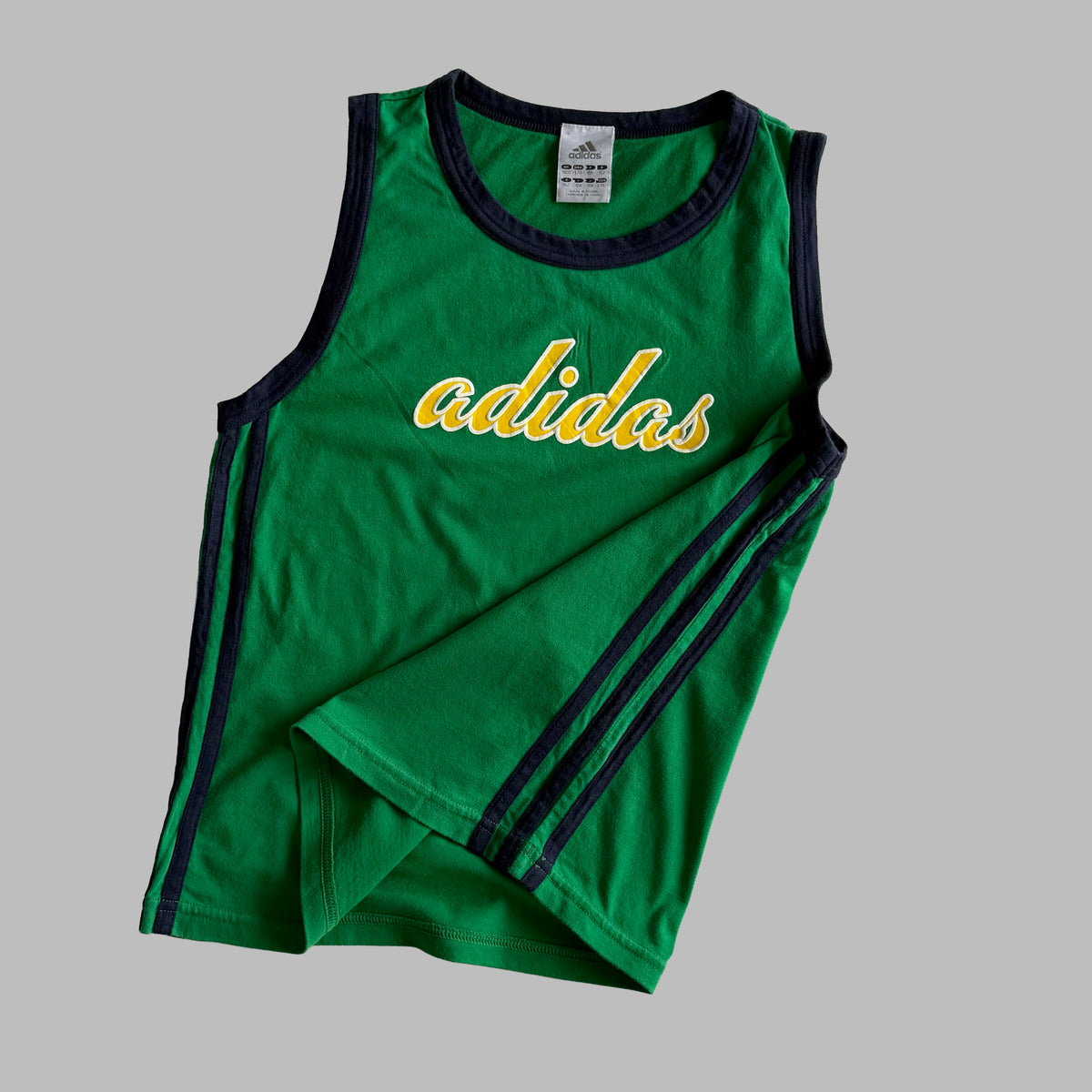 Y2K Adidas Spell Out Ringer Tank - S