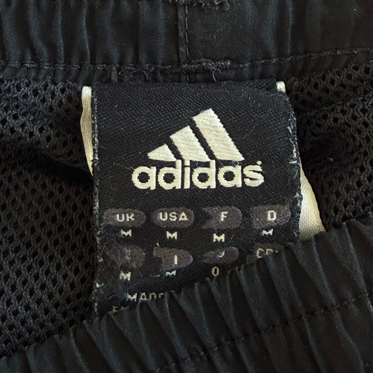 Y2K Adidas Three Stripe Wide Leg Track Pants - M