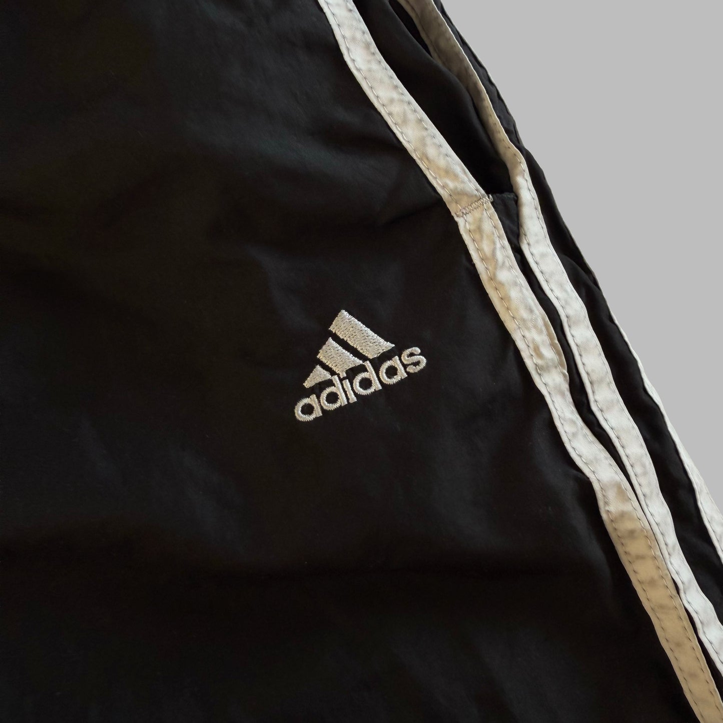 Y2K Adidas Three Stripe Wide Leg Track Pants - XL