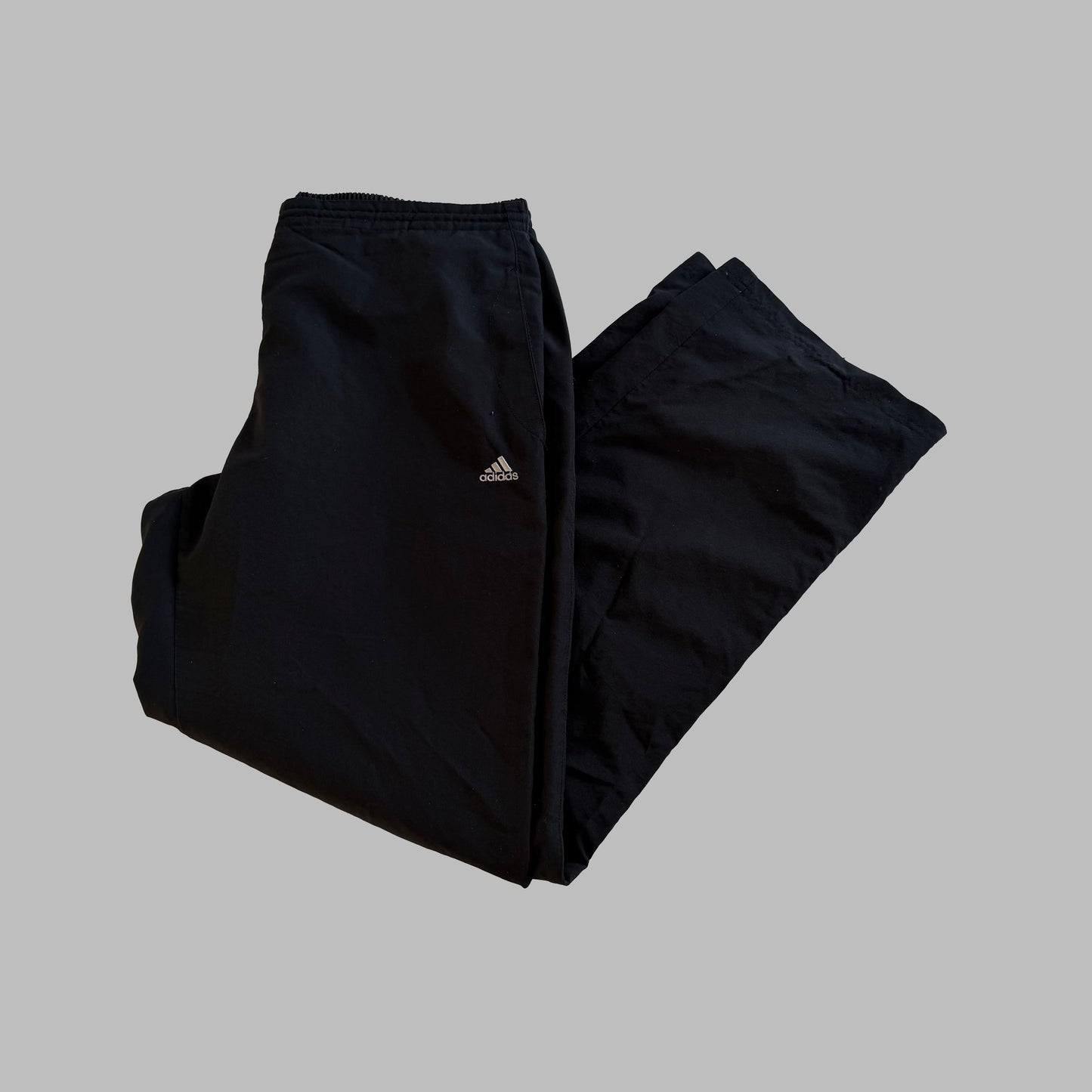 Y2K Adidas Classic Wide Leg Track Pants - M