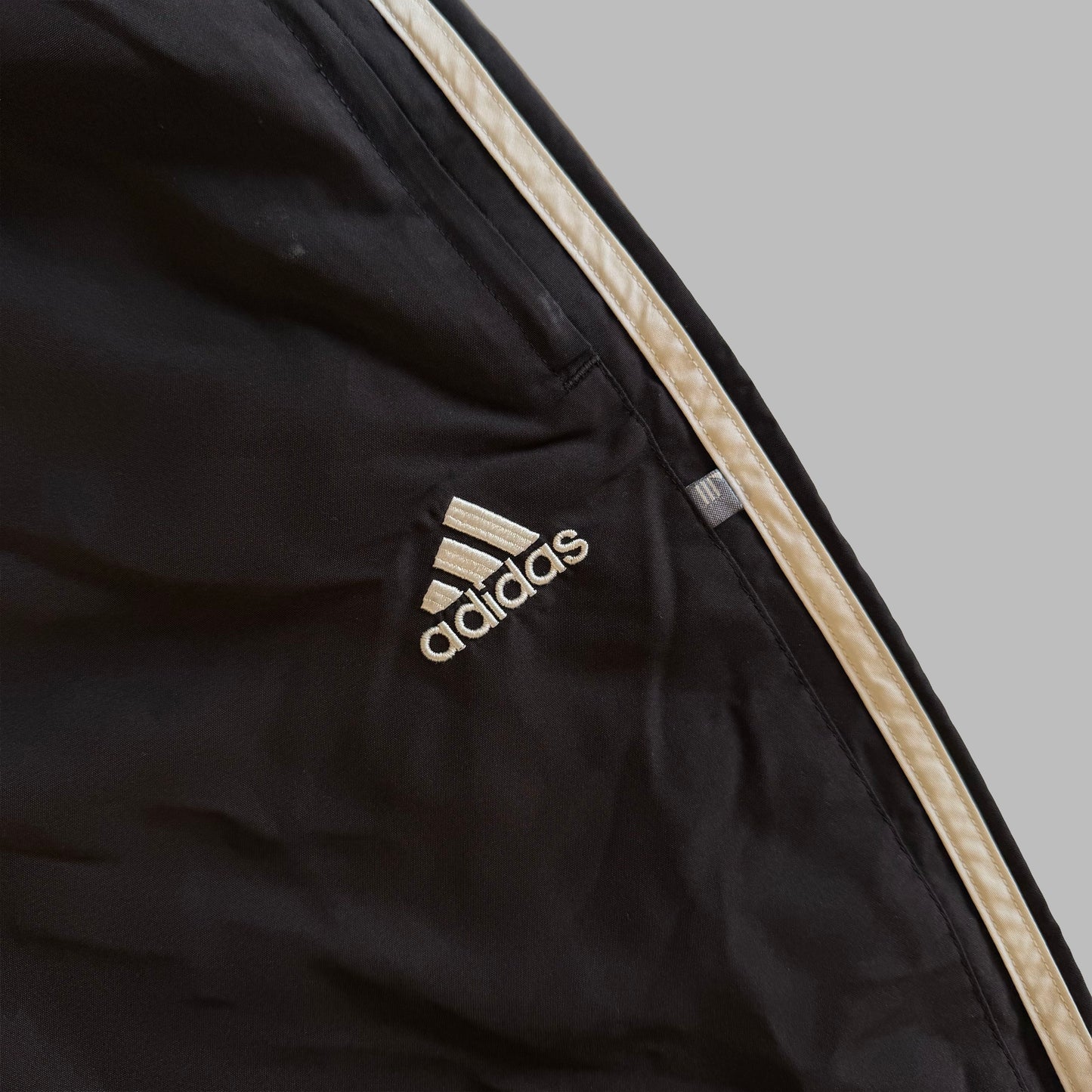 Y2K Adidas Three Stripe Baggy Track Pants - L