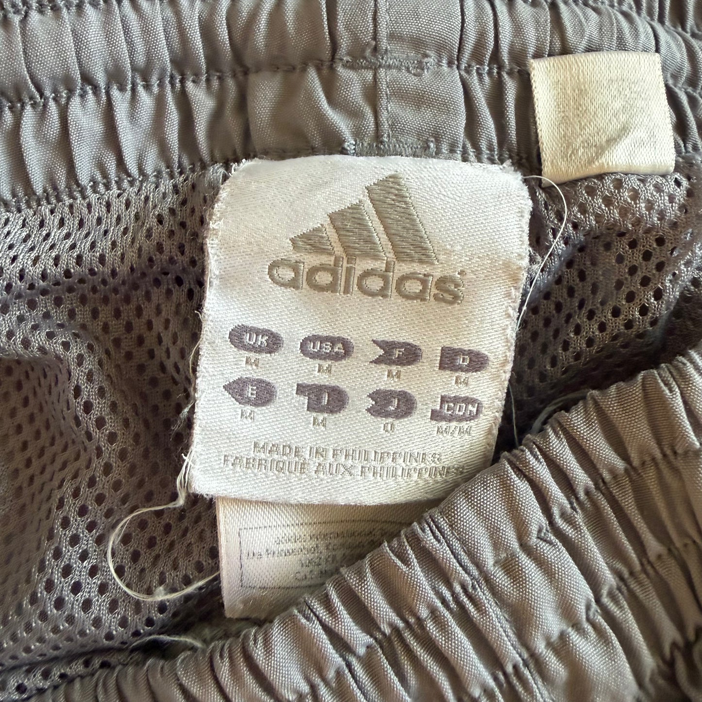 Y2K Adidas Three Stripe Baggy Track Pants - M