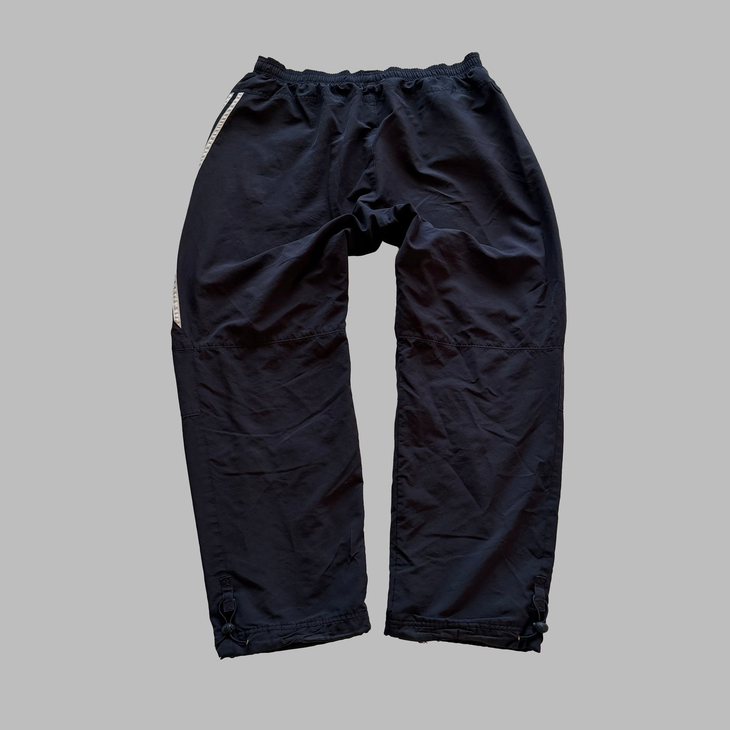 90s Adidas Three Stripe Wide Leg Track Pants - L
