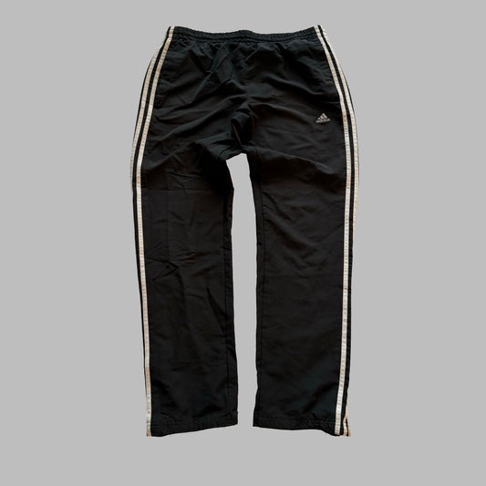 Y2K Adidas Three Stripe Wide Leg Track Pants - S