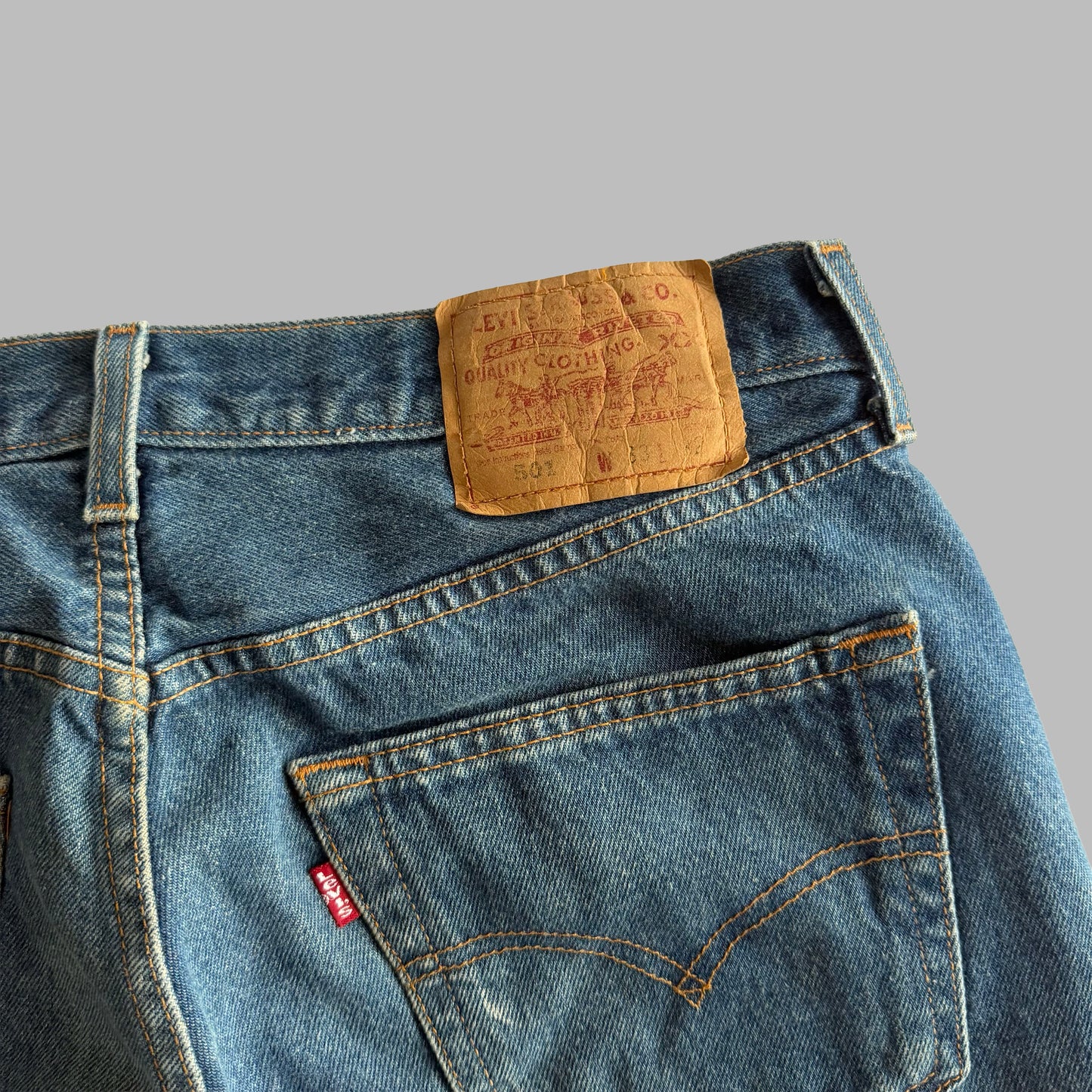 90s Levis Paper Tag Wide Leg Jeans - 33 x 32