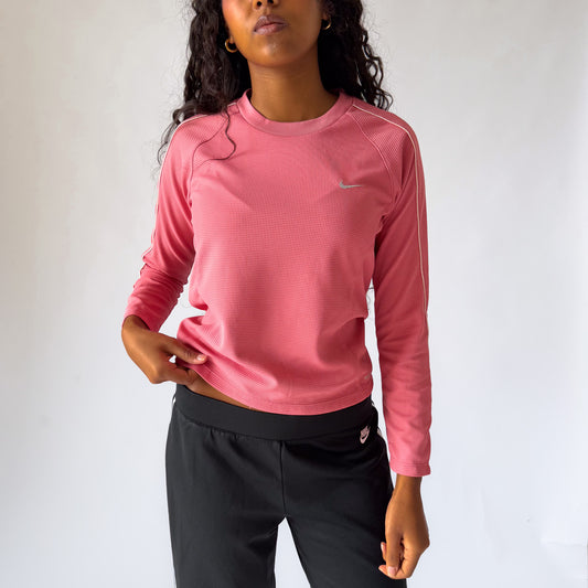 Y2K Nike Waffle Activewear Long Sleeve Top - M