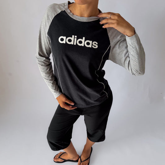 Y2K Adidas Raglan Long sleeve - S