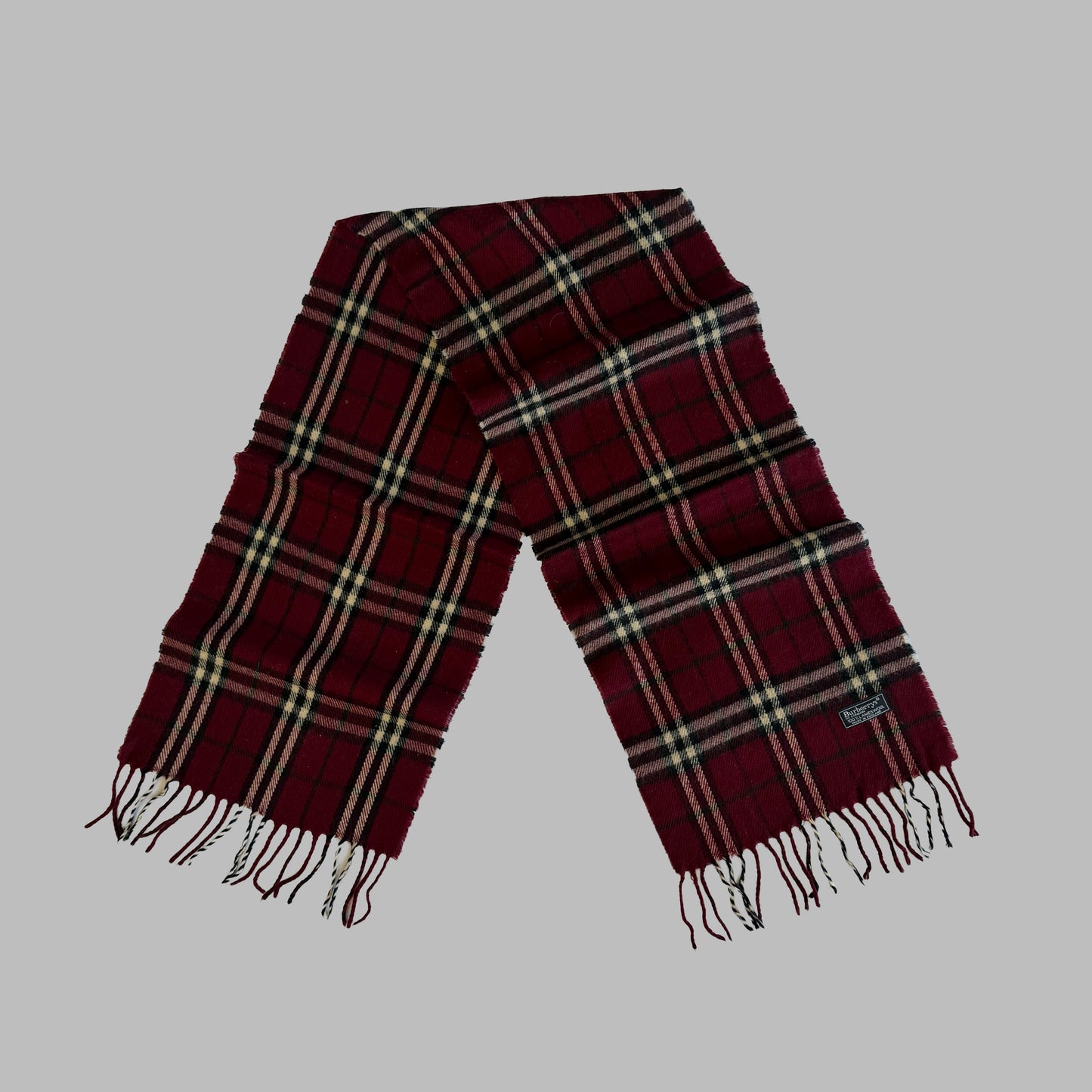 90s Burberry Lambwool Check scarf