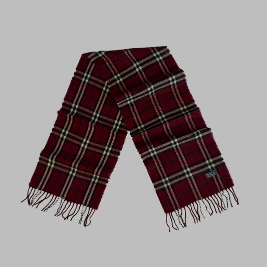 90s Burberry Lambwool Check scarf