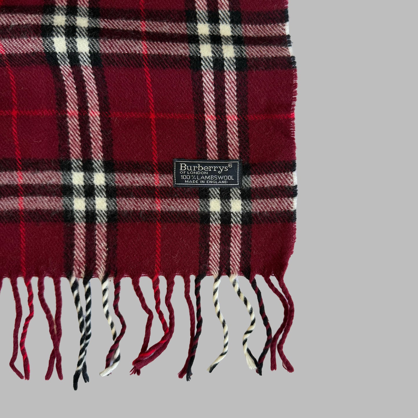 90s Burberry Lambswool Check Scarf