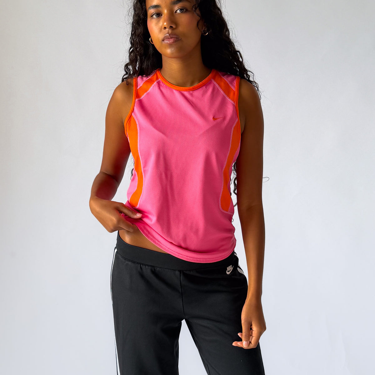 Y2K Nike Panelled Activewear Tank - M