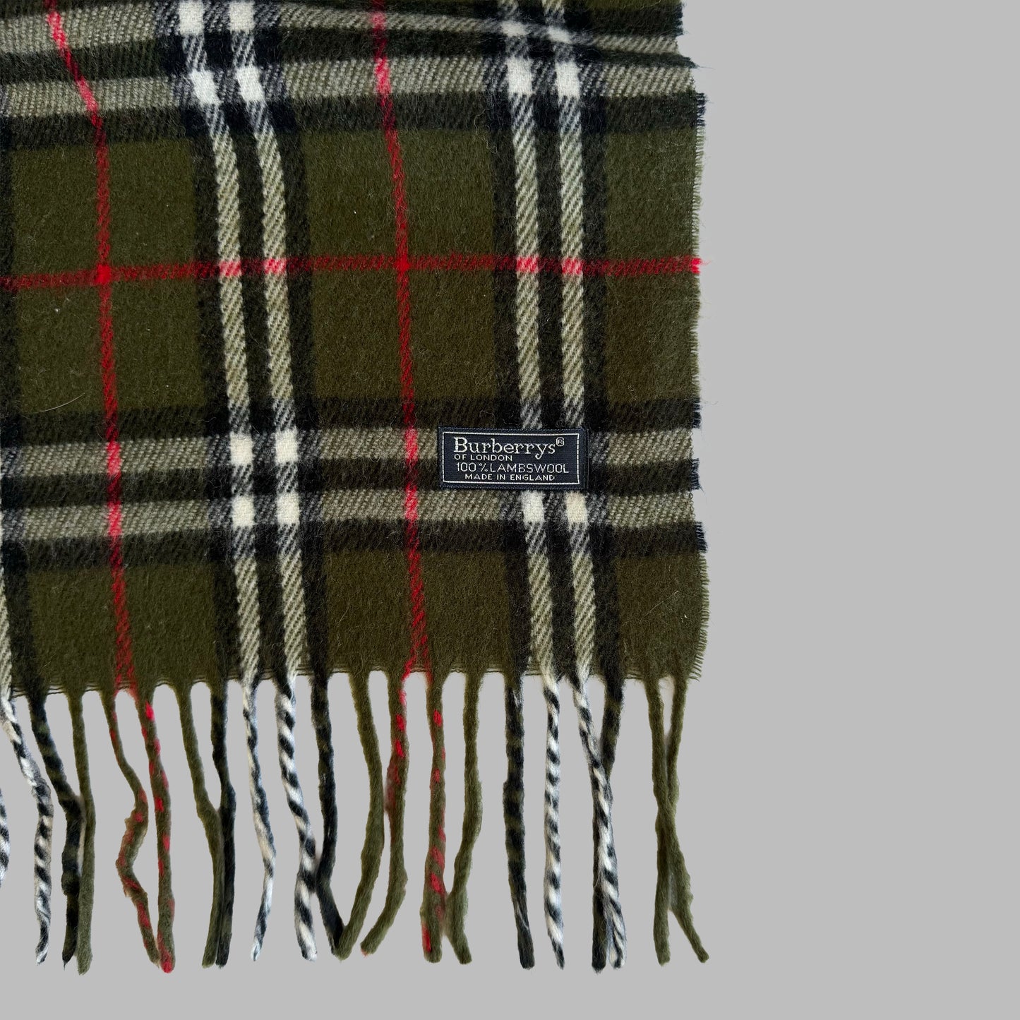 90s Burberry Lambswool Check Scarf