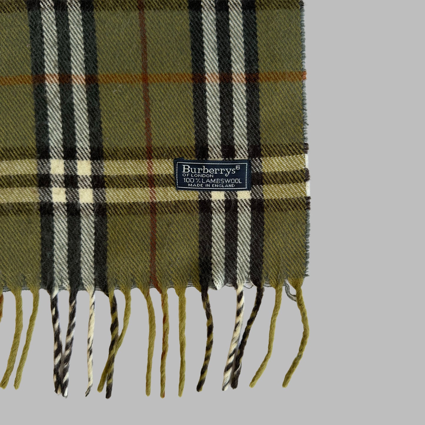 90s Burberry Lambswool Check Scarf