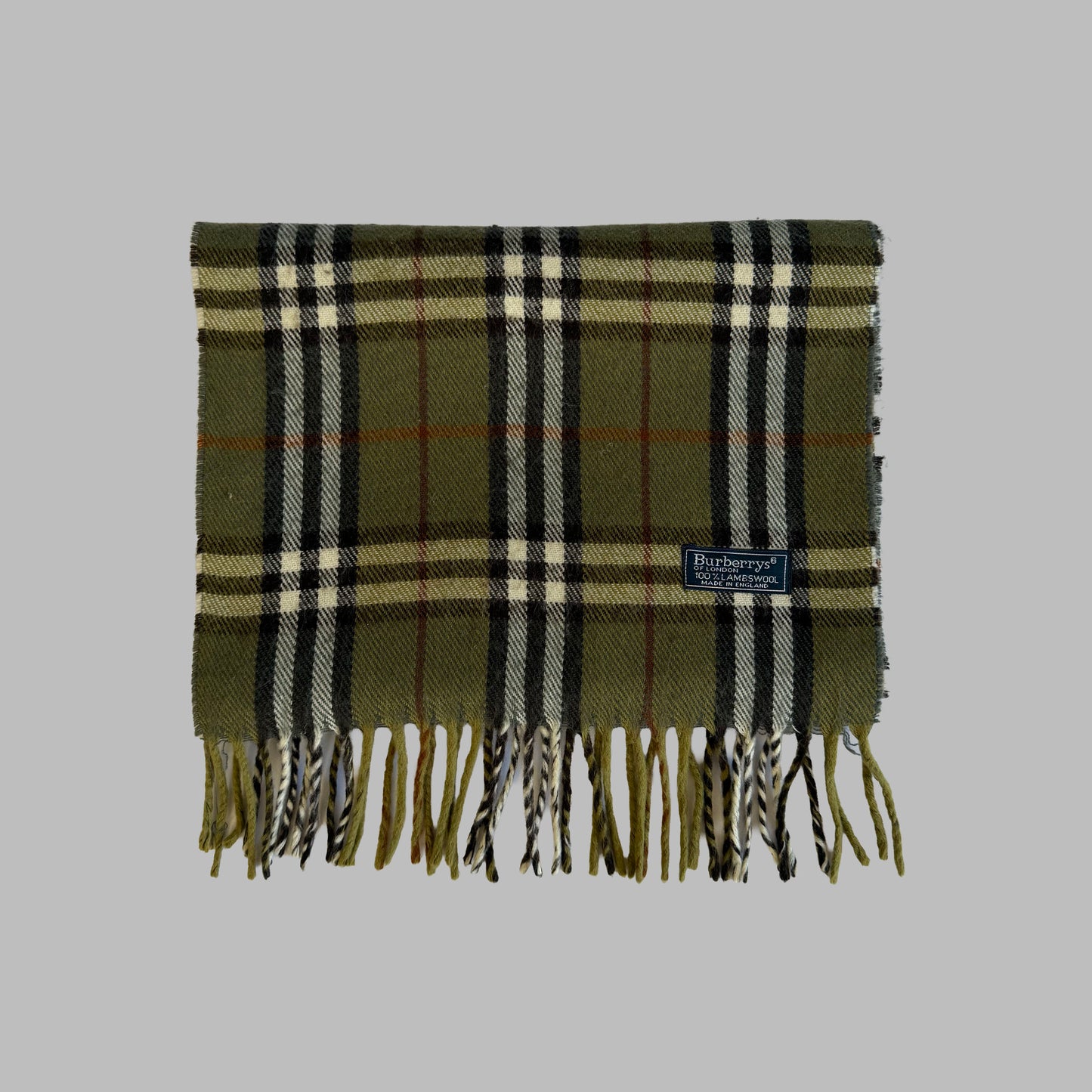 90s Burberry Lambswool Check Scarf