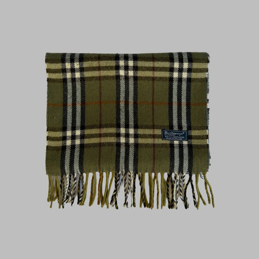 90s Burberry Lambswool Check Scarf