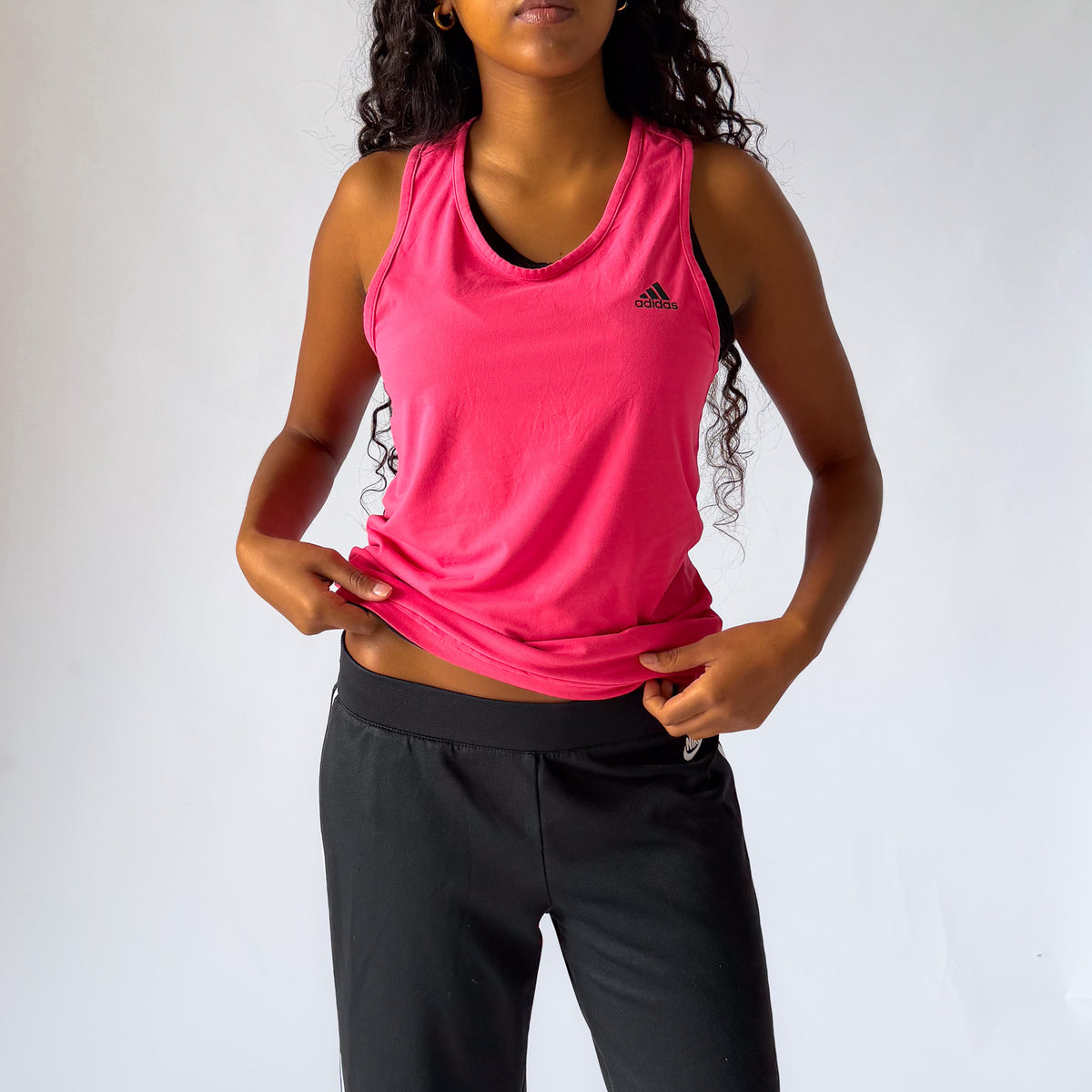Y2K Adidas Racerback Activewear Tank - L