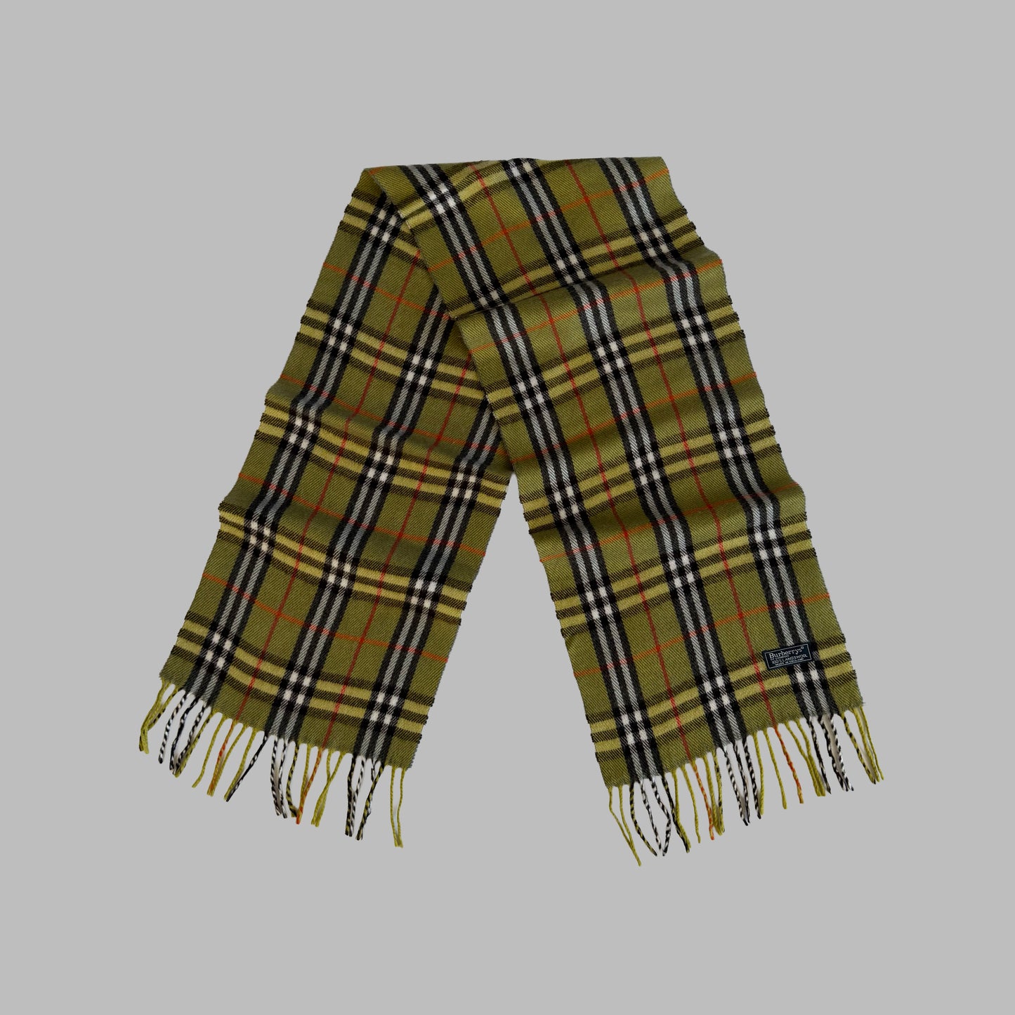 90s Burberry Lambswool Check Scarf