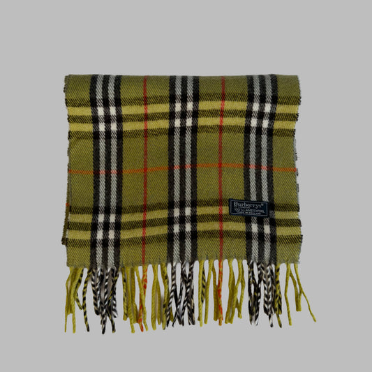 90s Burberry Lambswool Check Scarf