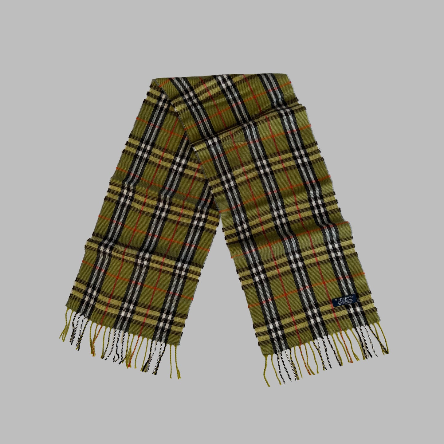 Y2K Burberry Lambswool Check Scarf