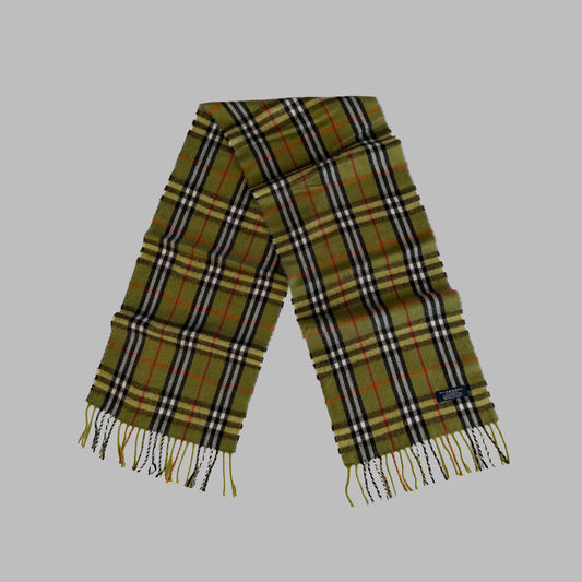 Y2K Burberry Lambswool Check Scarf