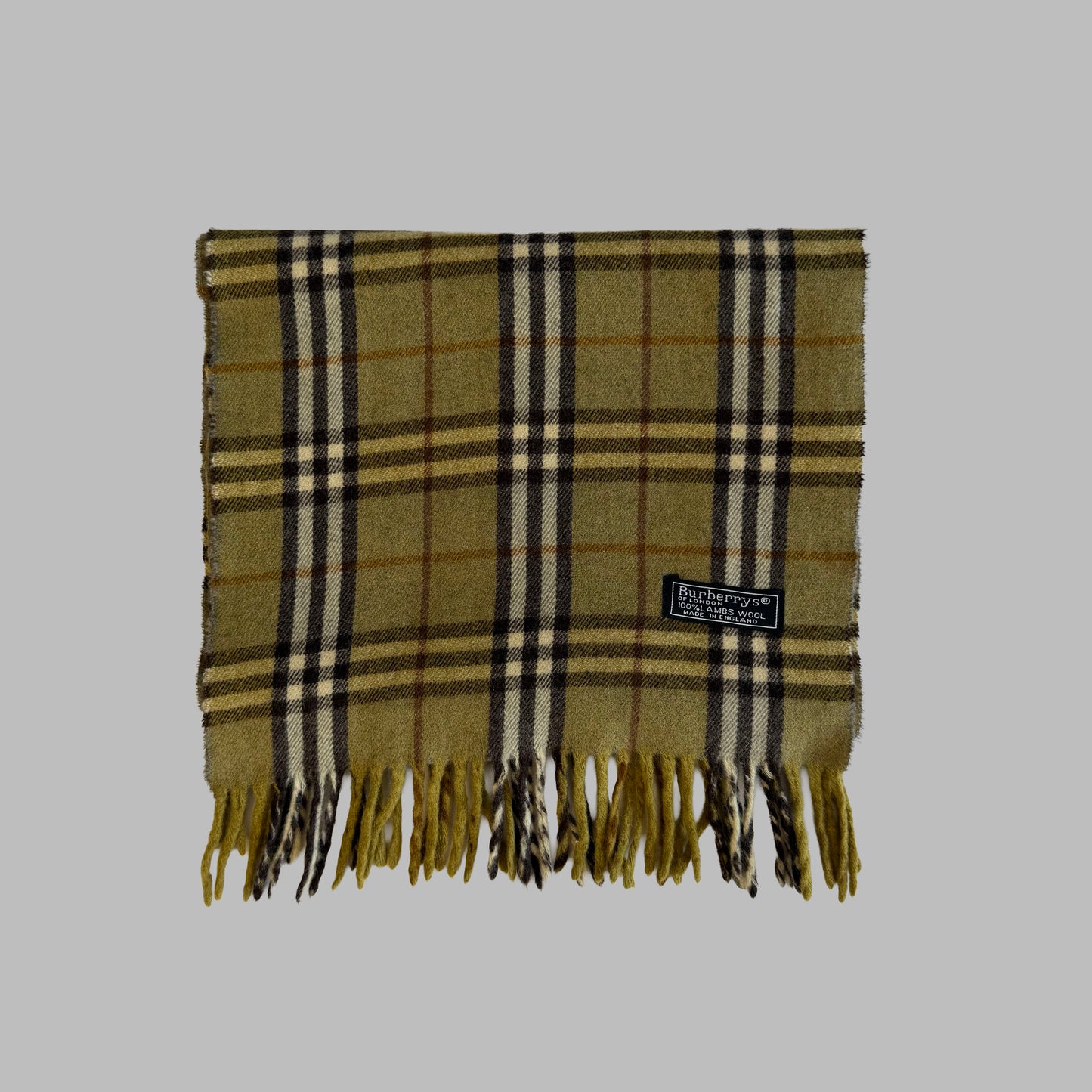 90s Burberry Lambswool Check Scarf