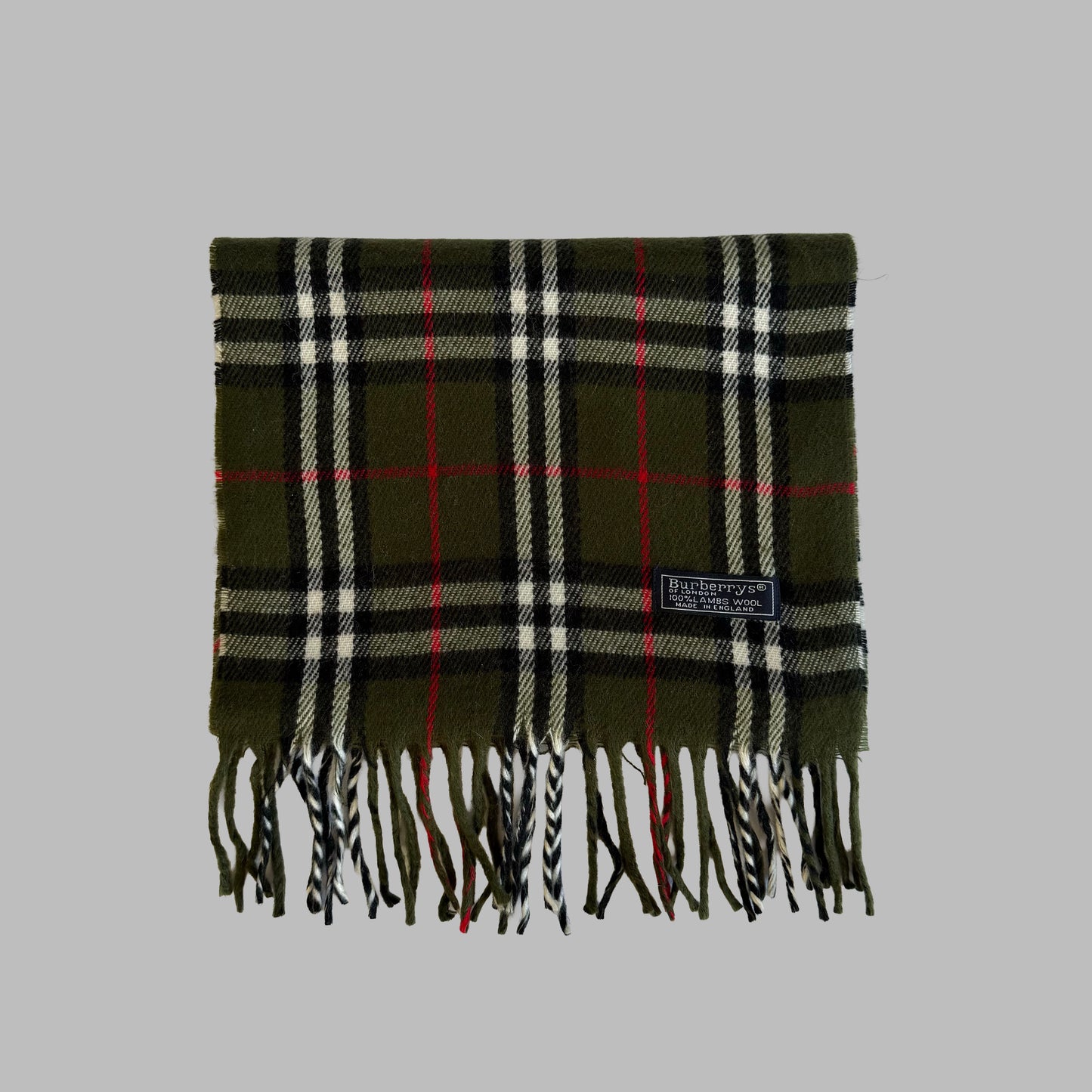 90s Burberry Lambswool Check Scarf