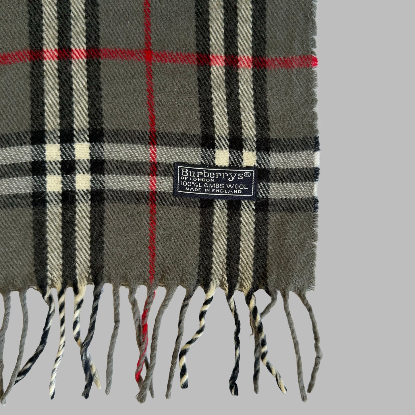 90s Burberry Lambswool Check Scarf