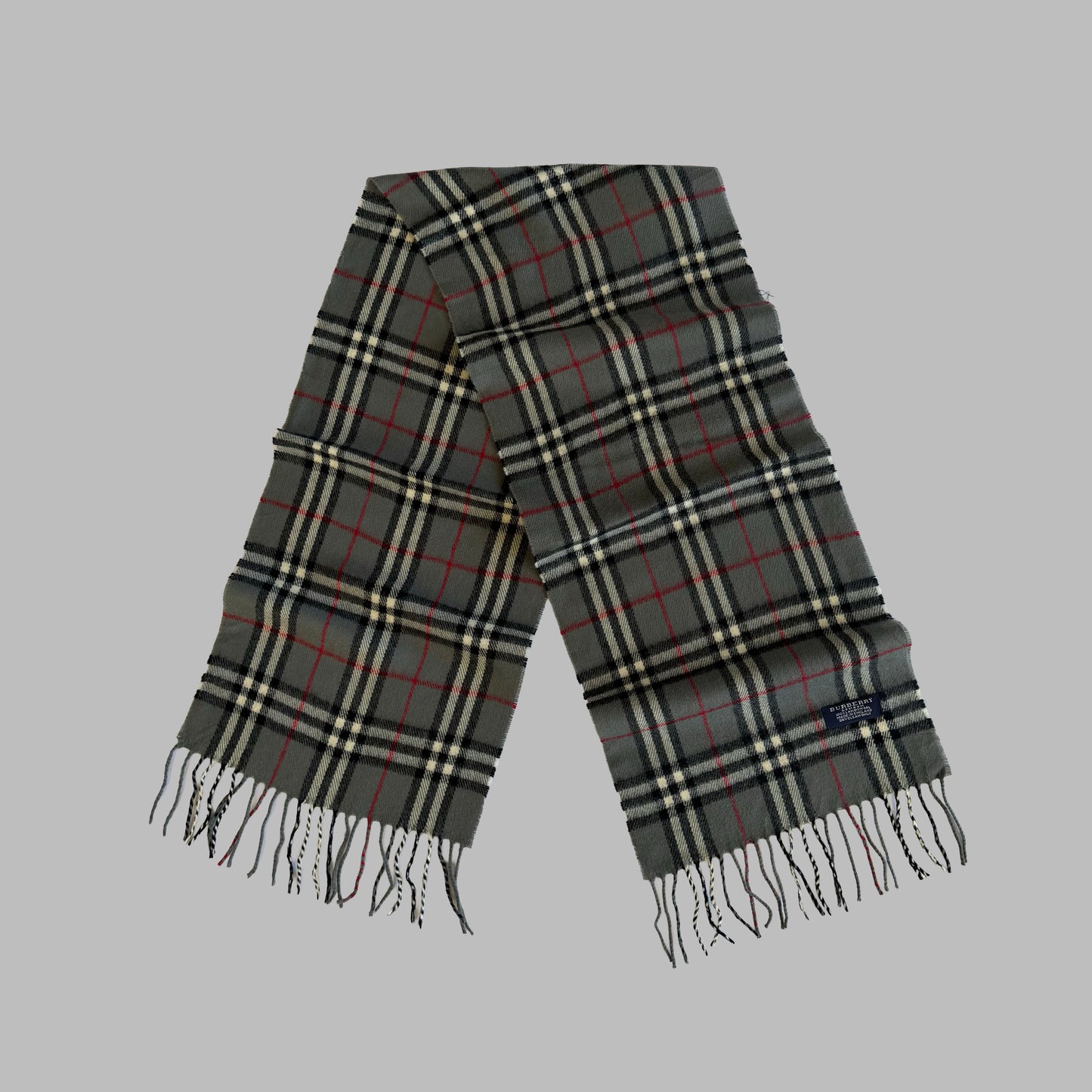 Y2K Burberry Lambswool Check Scarf