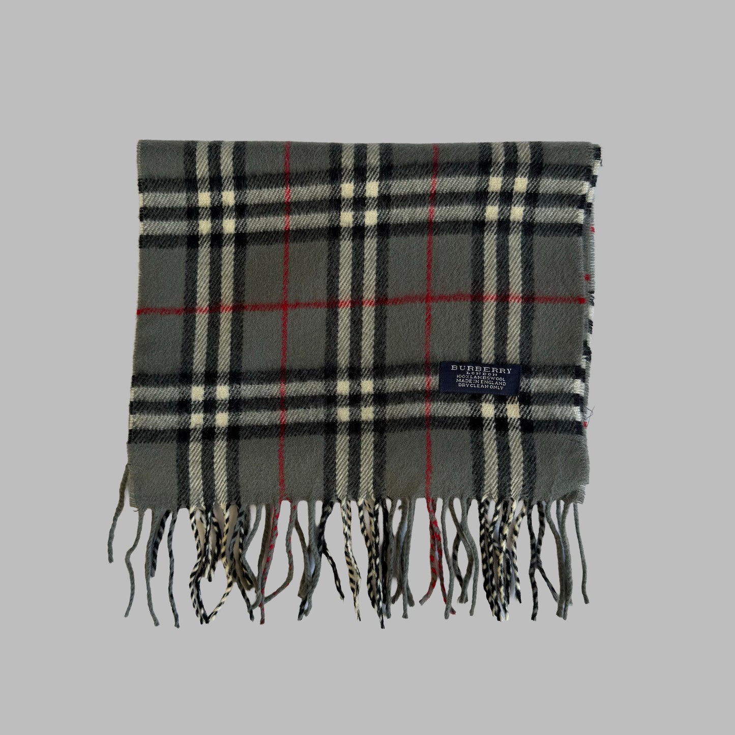 Y2K Burberry Lambswool Check Scarf
