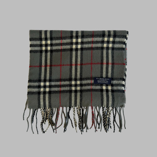 Y2K Burberry Lambswool Check Scarf