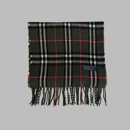 90s Burberry Lambswool Check Scarf