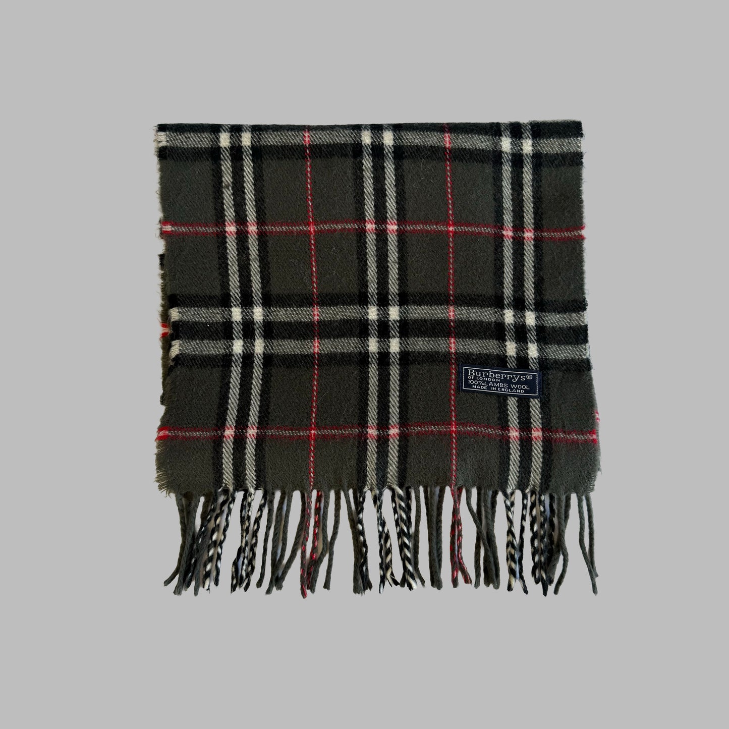 90s Burberry Lambswool Check Scarf