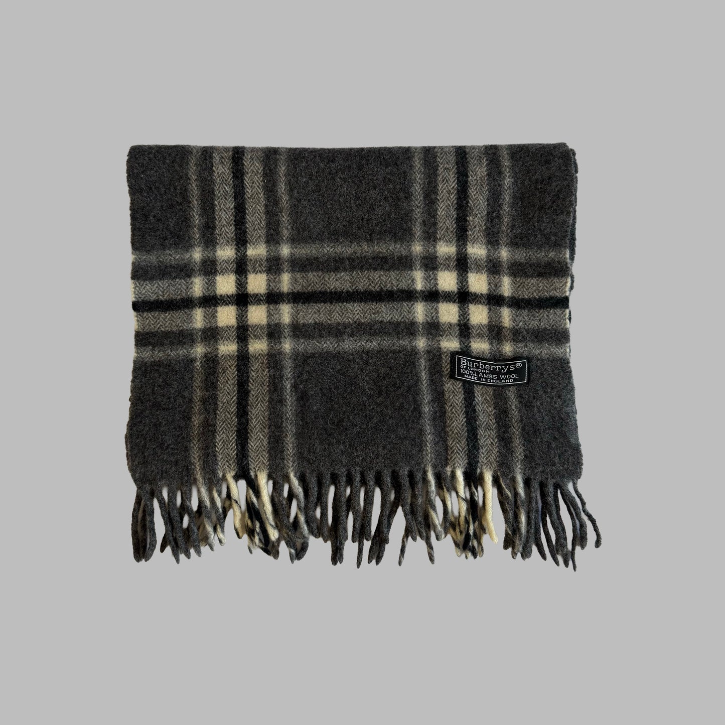 90s Burberry Lambswool Check Scarf