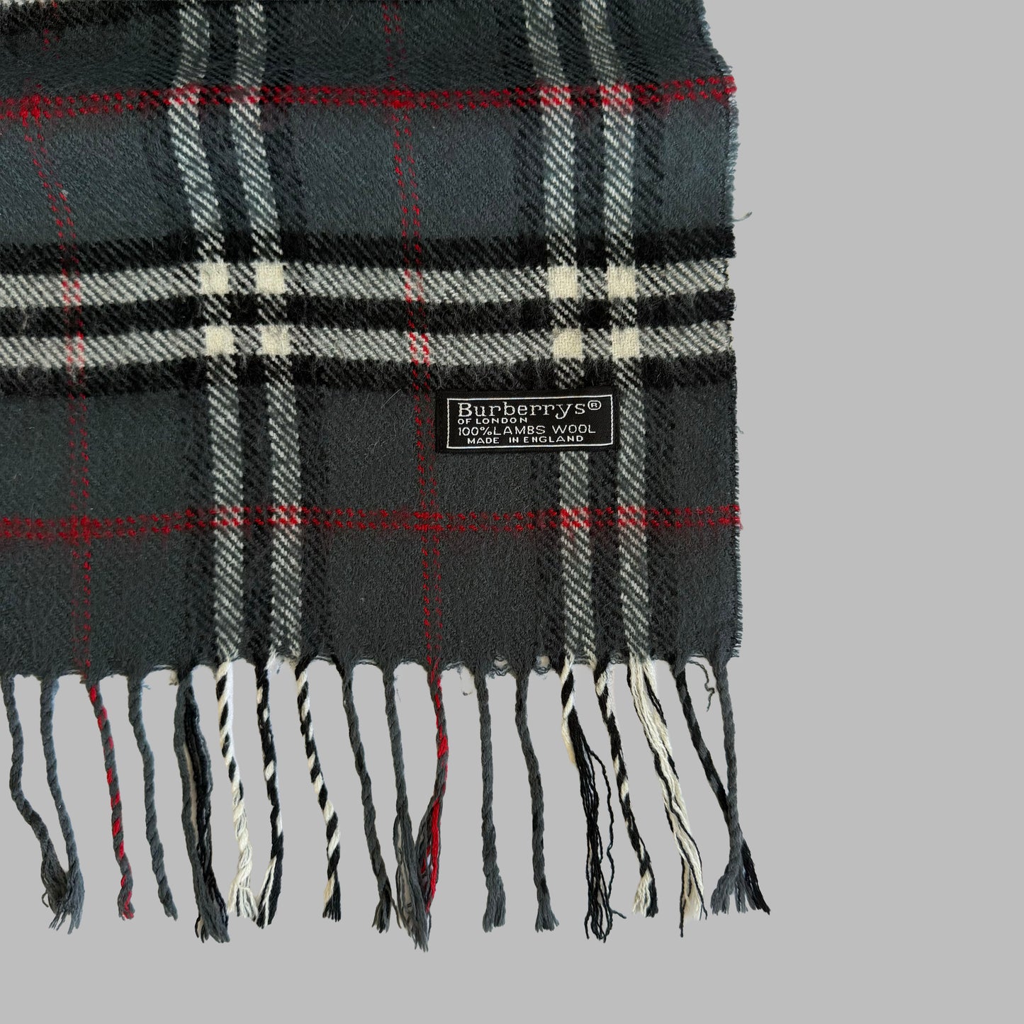 90s Burberry Lambswool Check Scarf