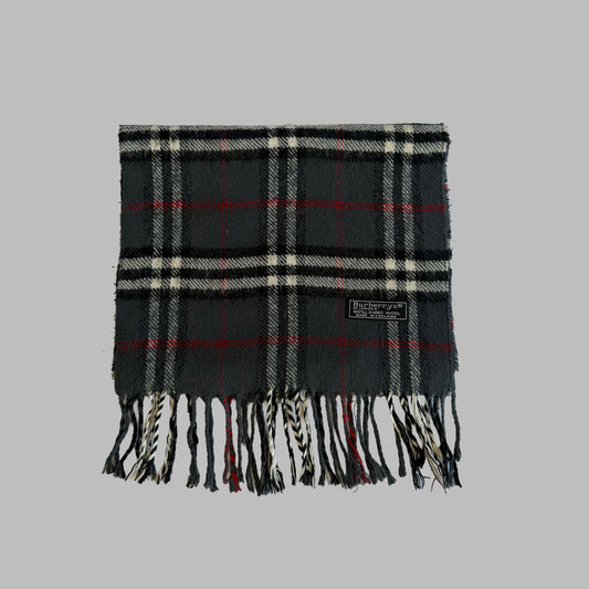 90s Burberry Lambswool Check Scarf