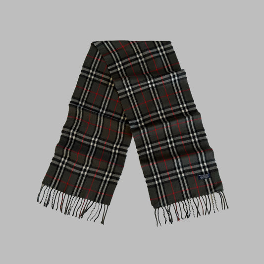 Y2K Burberry Lambswool Check Scarf