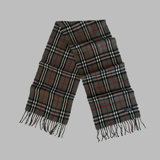 Y2K Burberry Lambswool Check Scarf